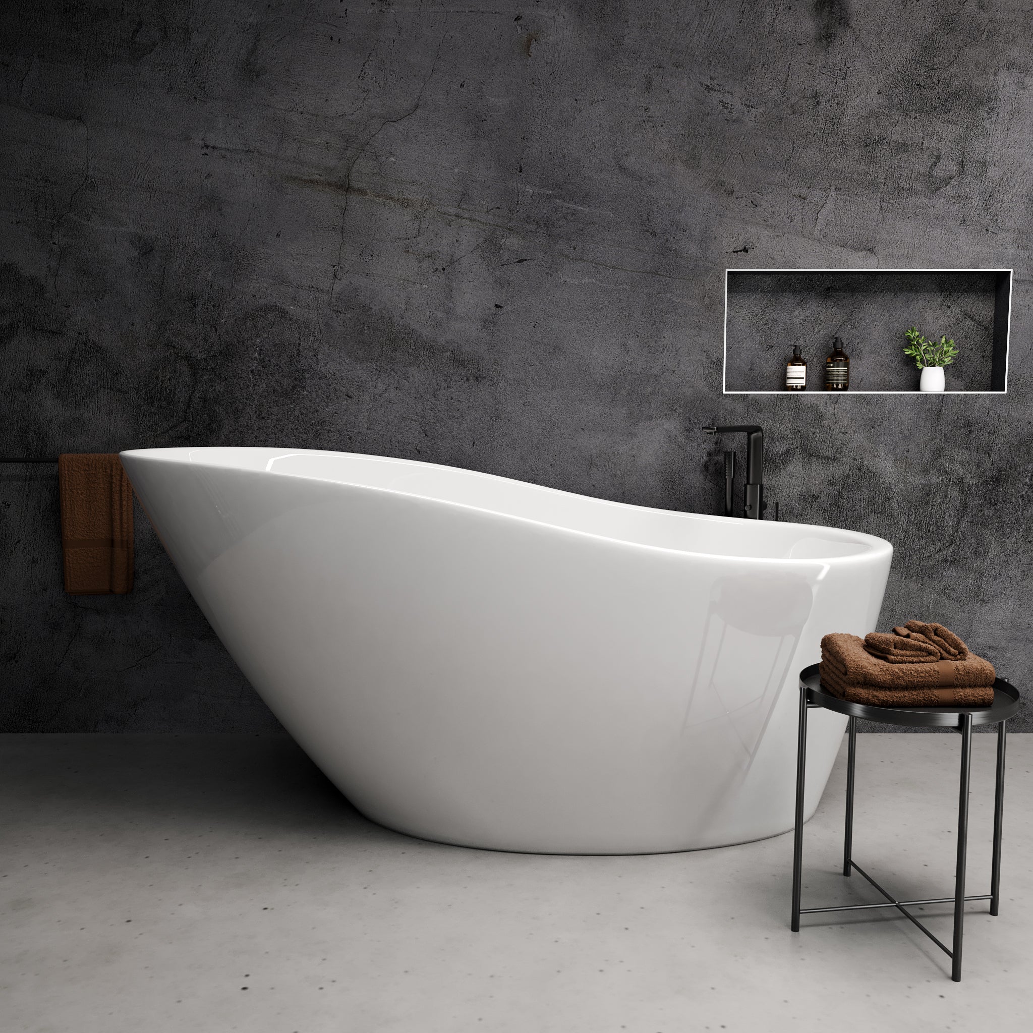 Maria Stone 66-Inch Freestanding Bathtub, image size:2048x2048