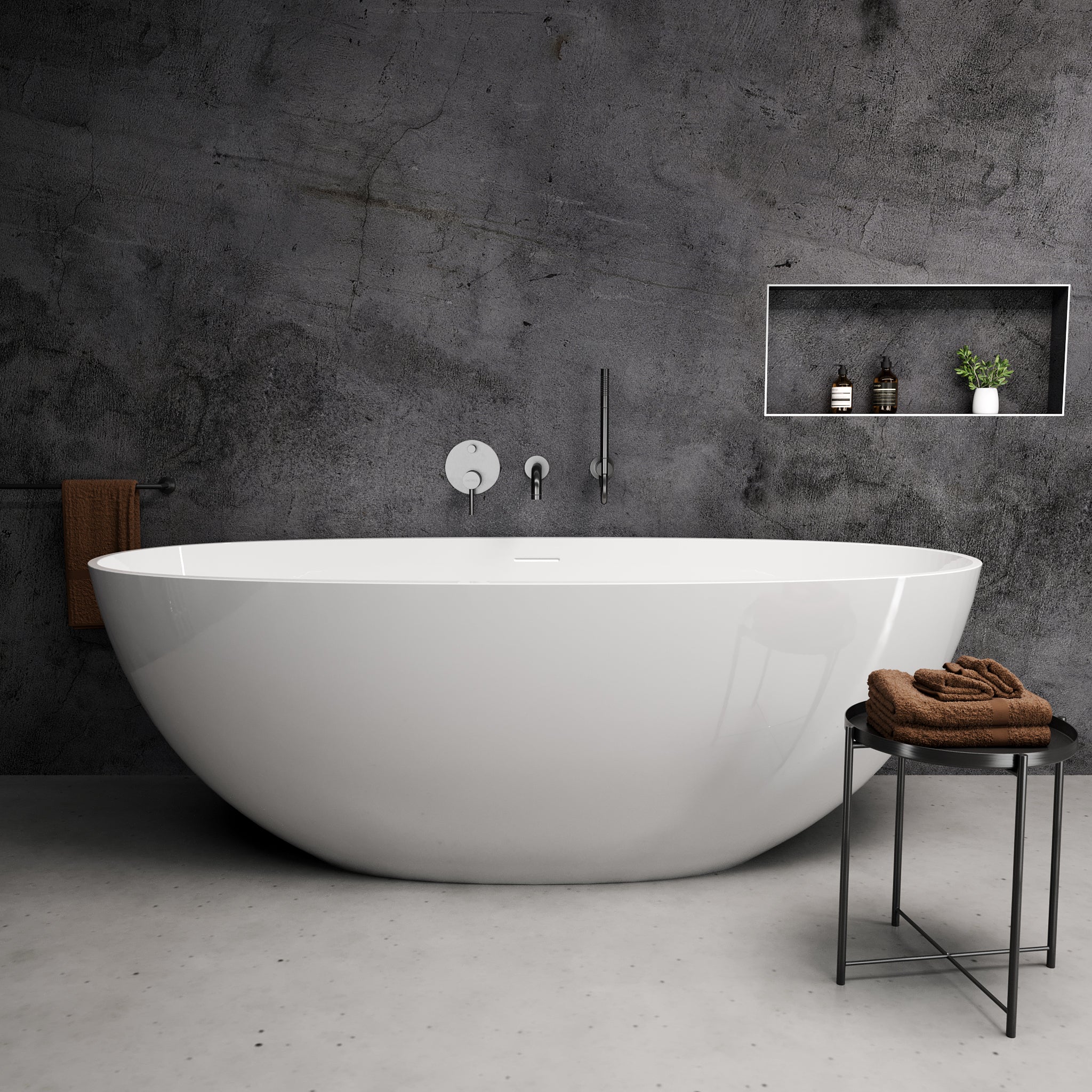 Arco 71-Inch Freestanding Bathtub - White