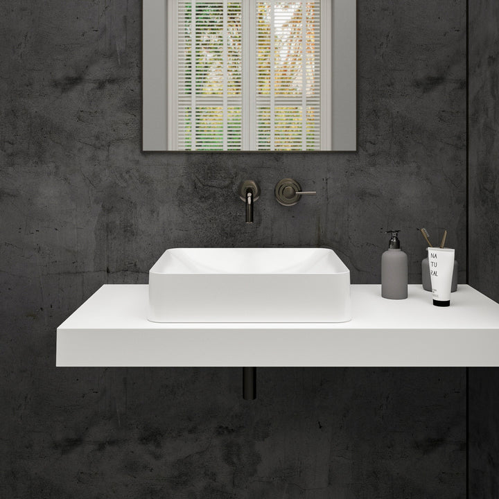 Cubica 18 Inch Stone Bathroom Sink